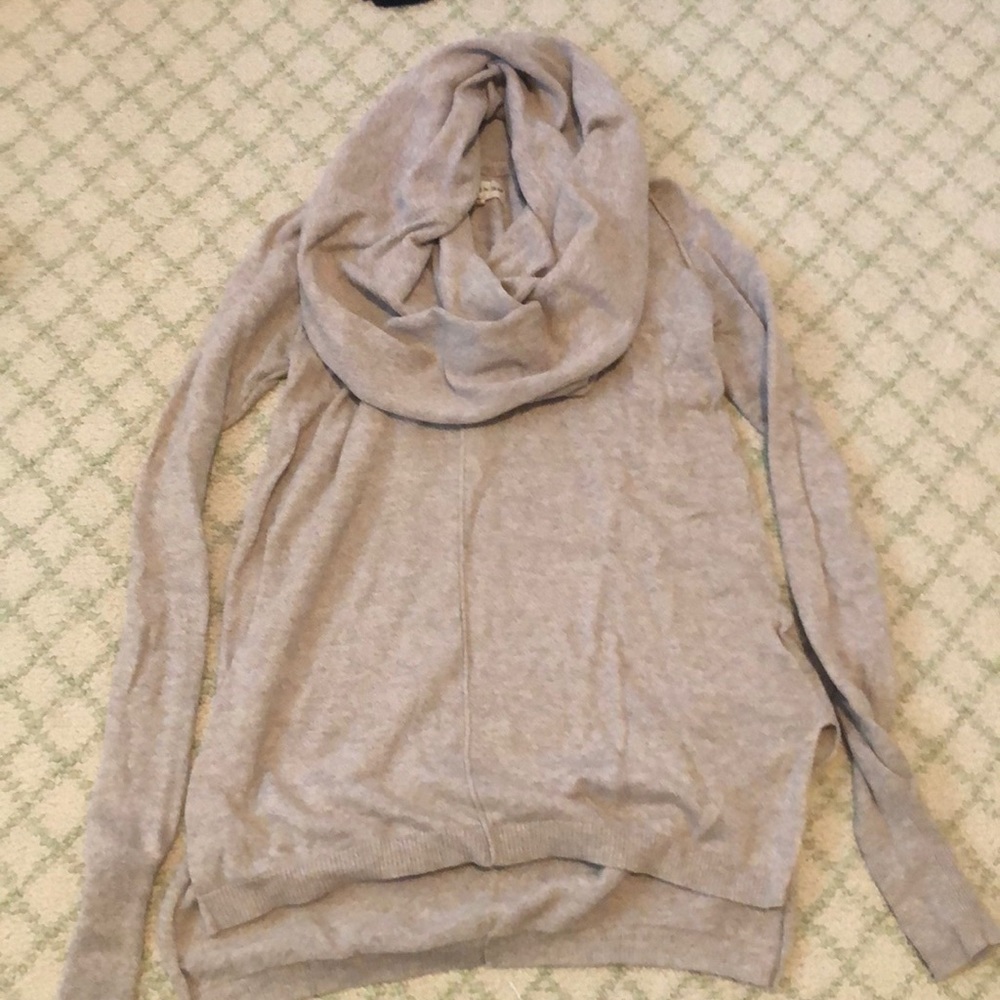 Beige Cowl Neck Sweater